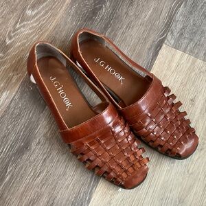 J.G hook brown loafers